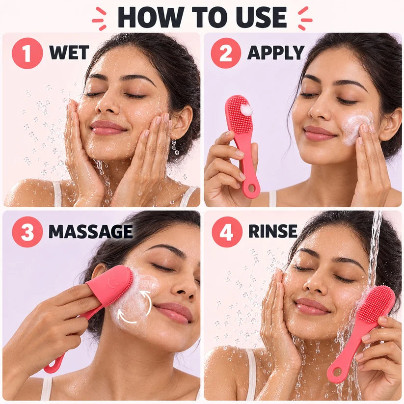 Silicone Face Finger Scrubber (Pack Of 2)