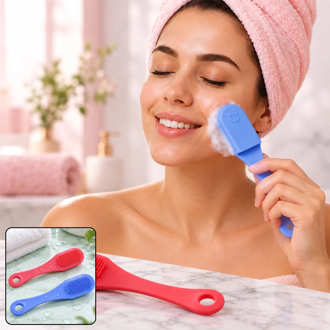 Silicone Face Finger Scrubber (Pack Of 2)